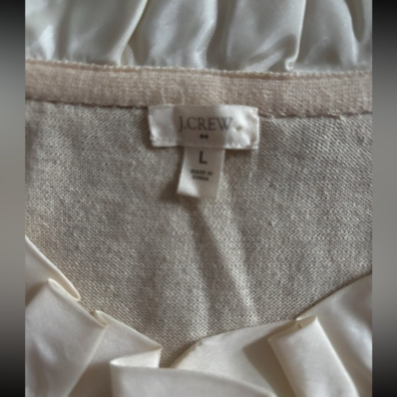 J. Crew Cream Ruffle Top - Picture 2 of 4